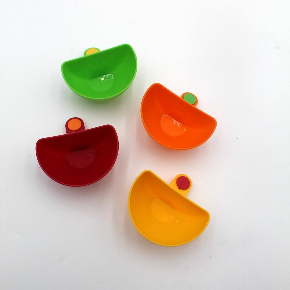 Set of 4 Dip Clip Bowls For Plate Sauce Grab Clip-on Dip Holders Dip Containers